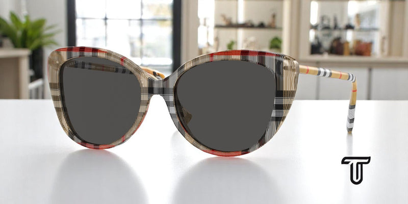 Burberry Vintage Check Dark Grey 54 Mm