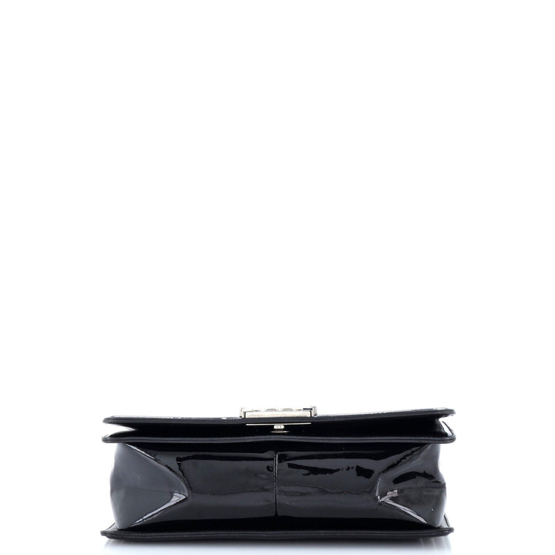 Chanel Boy Flap Bag Chevron Patent With