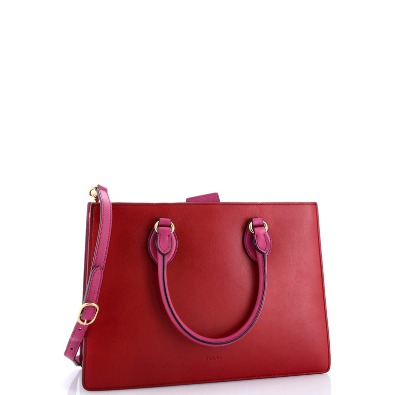 Gucci Convertible Gusset Tote Leather
