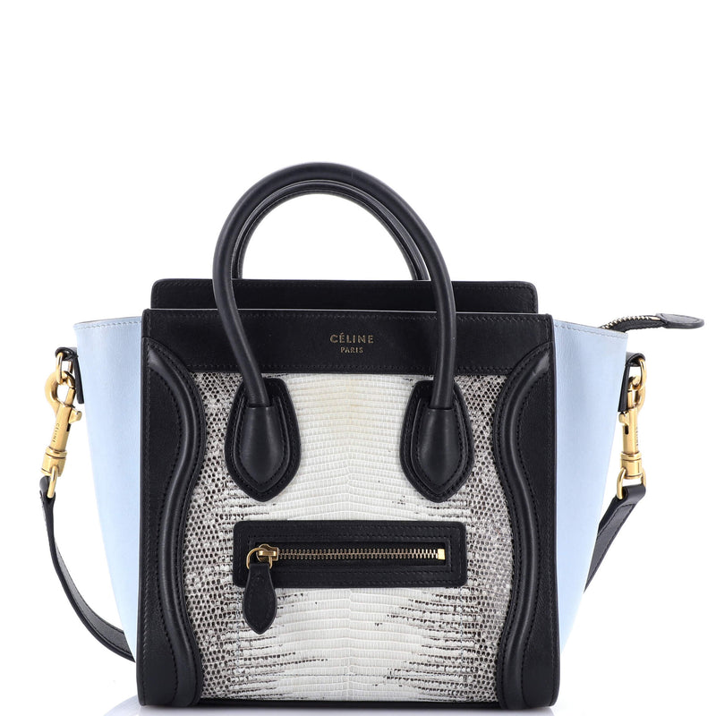 Celine Luggage Bag Lizard And Leather