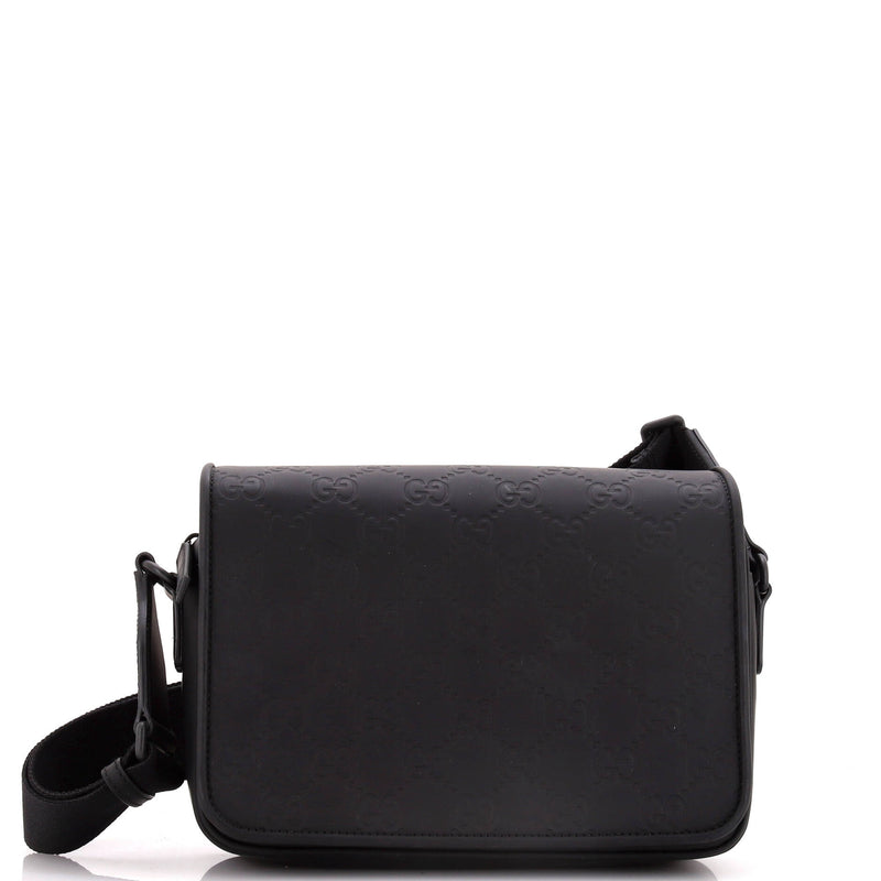 Gucci Flap Crossbody Bag Gg Rubber