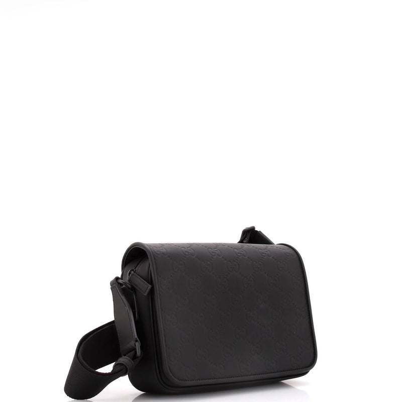 Gucci Flap Crossbody Bag Gg Rubber