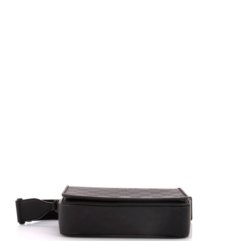 Gucci Flap Crossbody Bag Gg Rubber