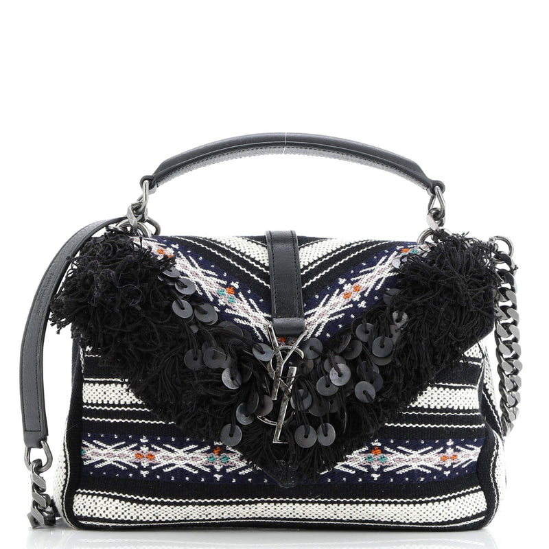 Saint Laurent Classic College Bag Canvas