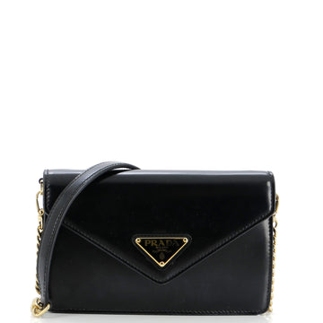 Prada Triangle Logo Plaque Envelope
