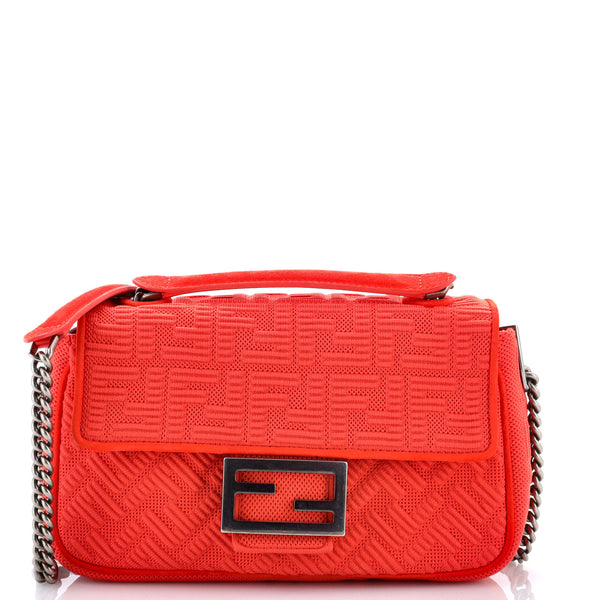 Fendi Midi Baguette Chain Bag Zucca