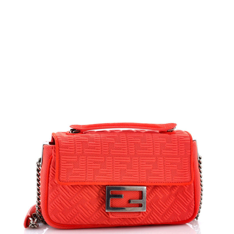 Fendi Midi Baguette Chain Bag Zucca