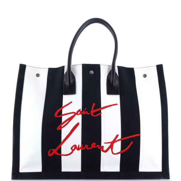Saint Laurent Noe Shopping Tote Striped