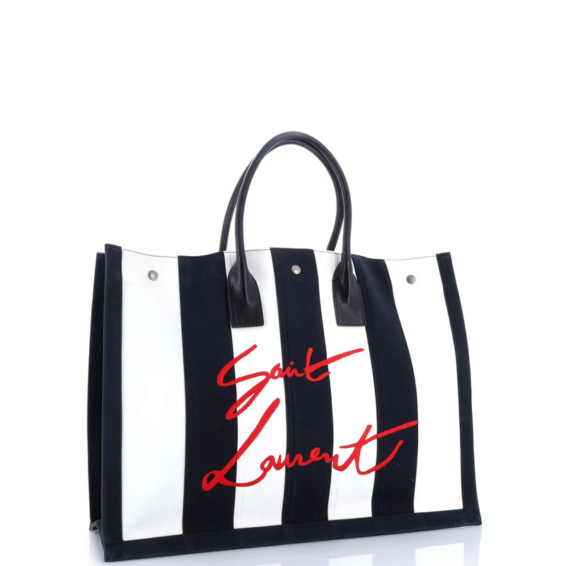 Saint Laurent Noe Shopping Tote Striped
