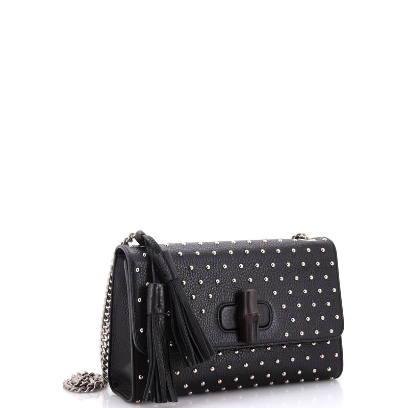 Gucci Miss Bamboo Shoulder Bag Studded
