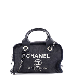 Chanel Deauville Bowling Bag Denim Small