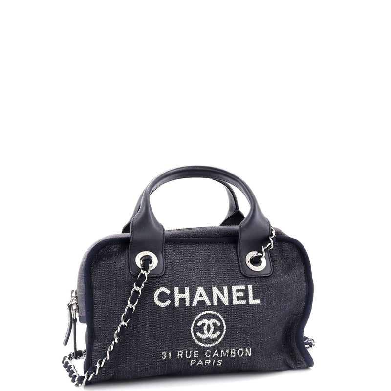 Chanel Deauville Bowling Bag Denim Small