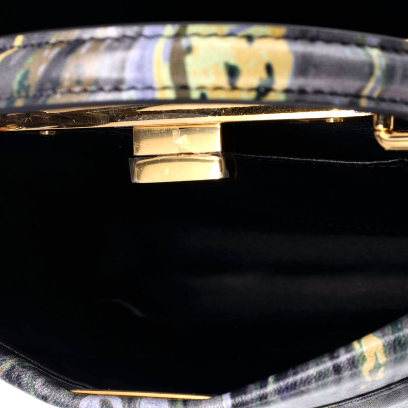 Fendi Peekaboo Bag Marble Print Leather