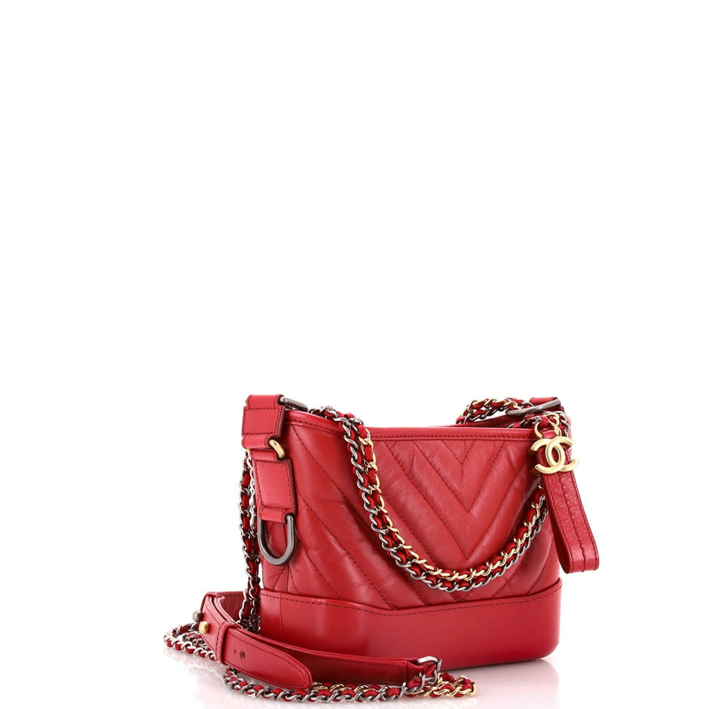 Chanel Gabrielle Hobo Chevron Aged
