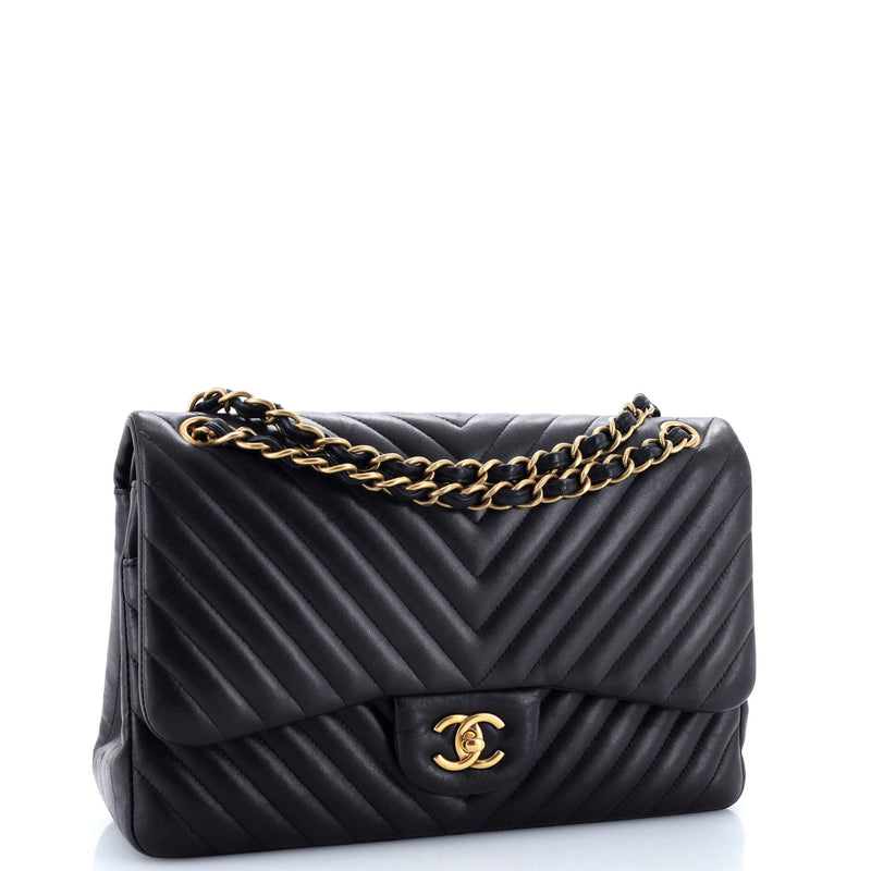 Chanel Classic Double Flap Bag Chevron