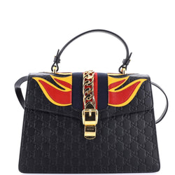 Sylvie Top Handle Bag Guccissima Leather
