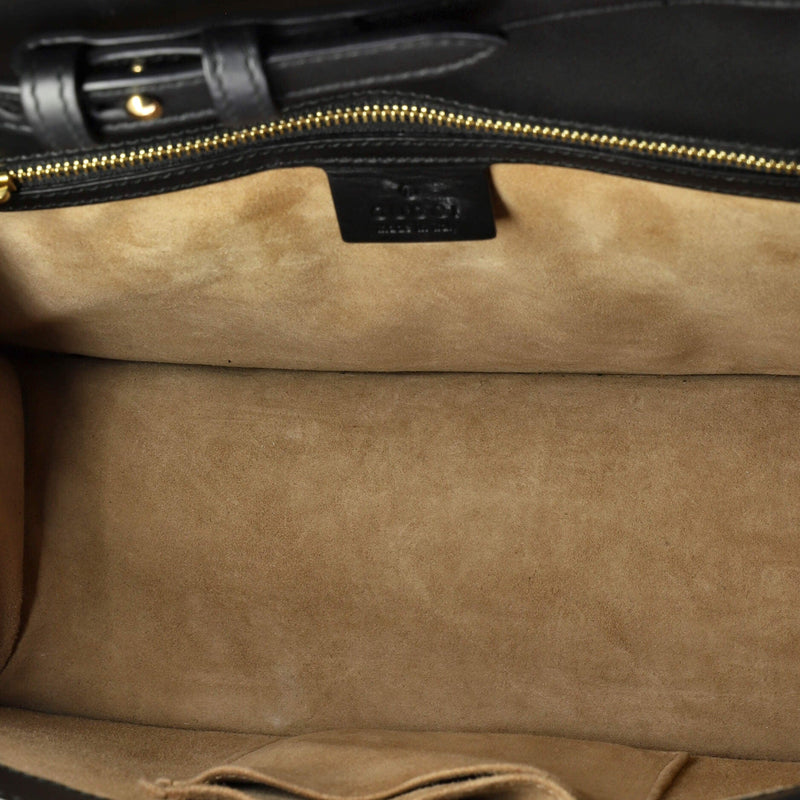 Sylvie Top Handle Bag Guccissima Leather