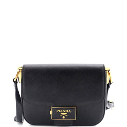 Prada Embleme Flap Bag Saffiano Leather