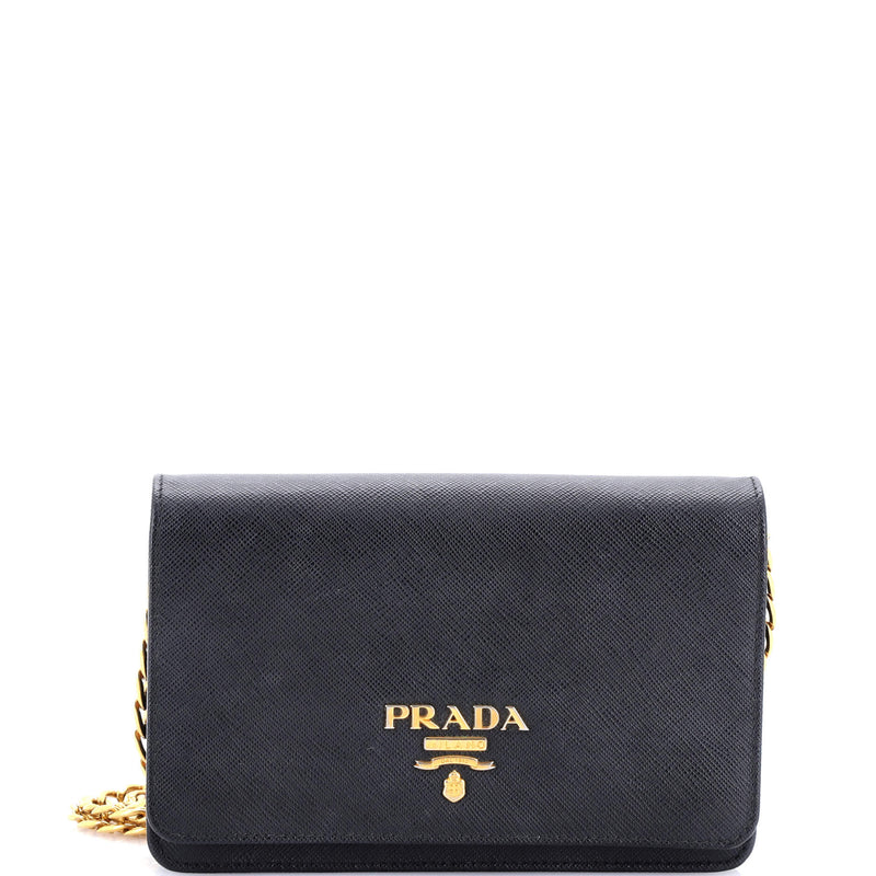 Prada Chain Wallet Crossbody Saffiano