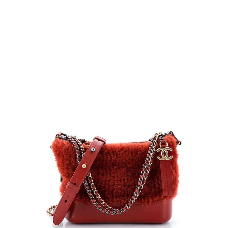 Chanel Gabrielle Hobo Shearling And