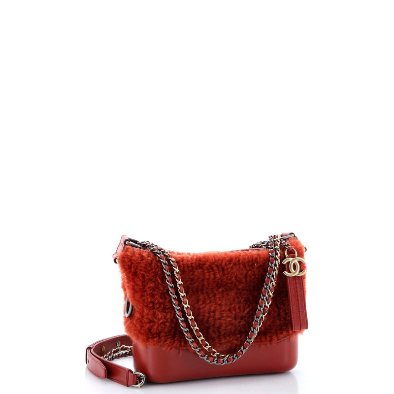 Chanel Gabrielle Hobo Shearling And