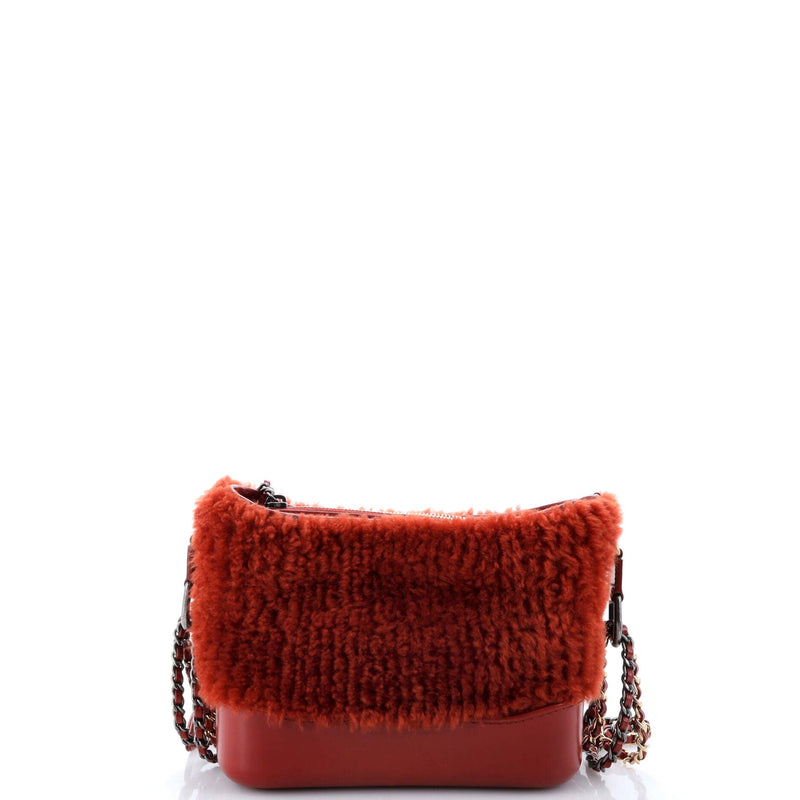 Chanel Gabrielle Hobo Shearling And