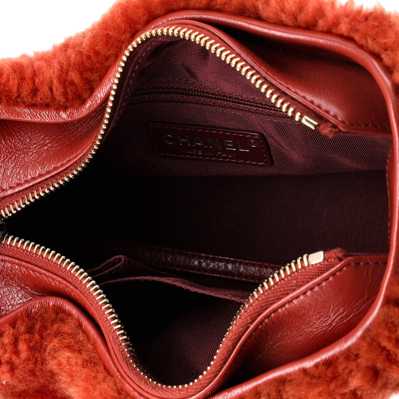 Chanel Gabrielle Hobo Shearling And