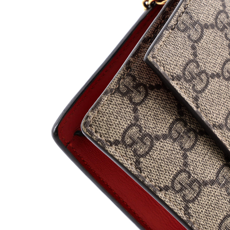 Gucci Cherries Wallet On Chain Gg Coated