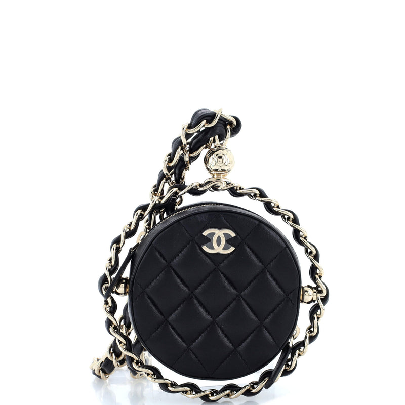 Chanel Frame Chain Around Round Clutch