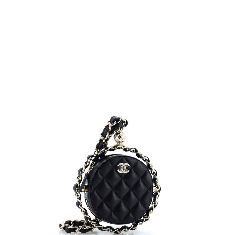 Chanel Frame Chain Around Round Clutch