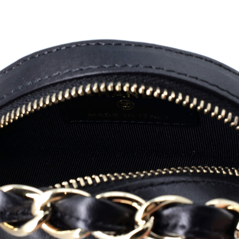 Chanel Frame Chain Around Round Clutch