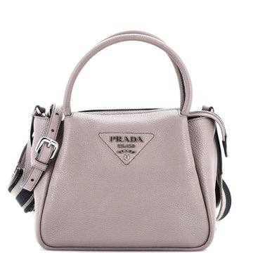 Prada Flou Zipped Top Handle Bag Vitello