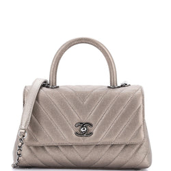 Chanel Coco Top Handle Bag Chevron