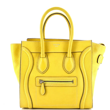 Celine Luggage Bag Grainy Leather Micro