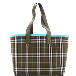 Burberry London Tote Check Canvas Medium