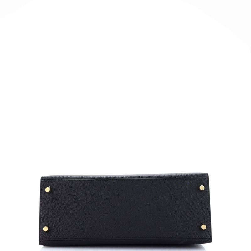 Hermes Kelly Handbag Noir Epsom With