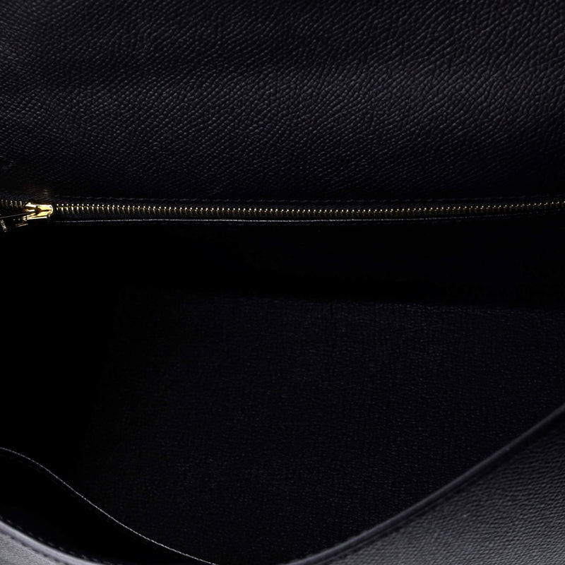Hermes Kelly Handbag Noir Epsom With