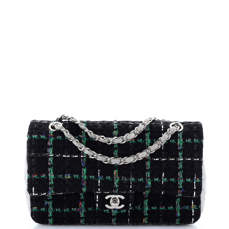 Chanel Classic Double Flap Bag Tweed And
