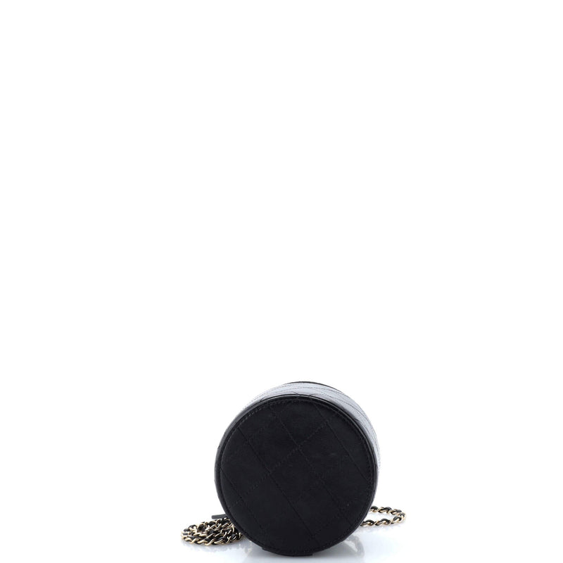 Chanel Cc Round Vanity Case With Chain