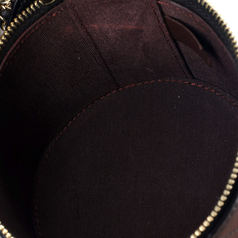 Chanel Cc Round Vanity Case With Chain