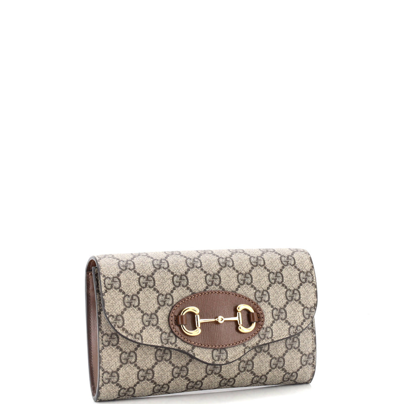 Gucci Horsebit Curved Flap Shoulder Bag
