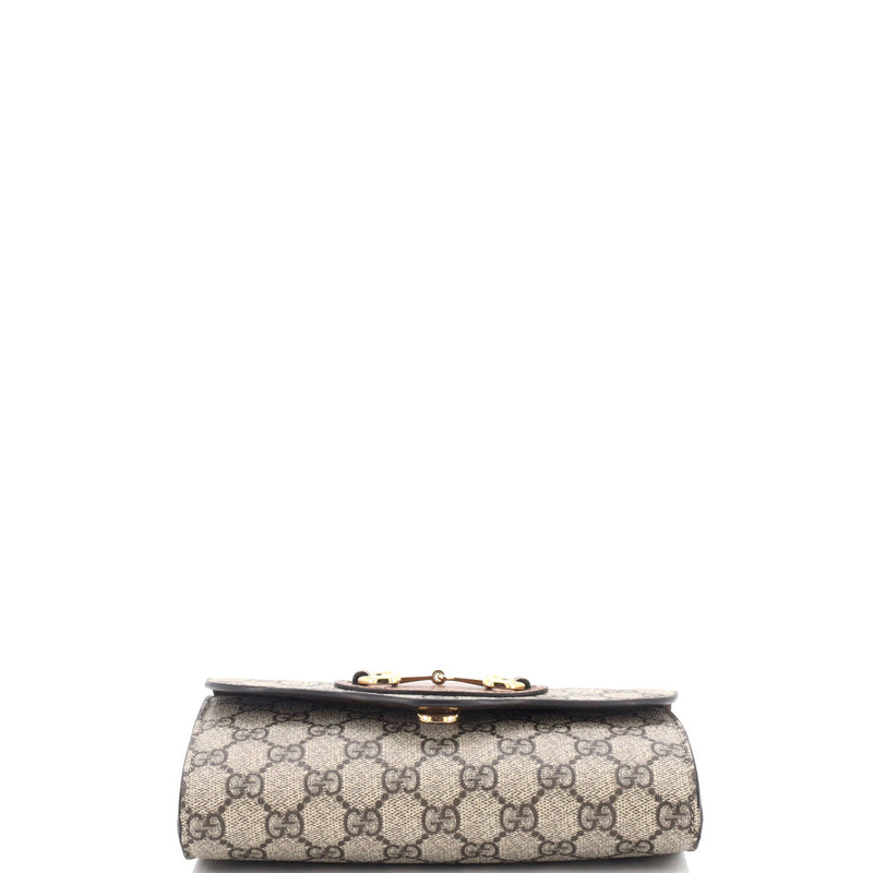 Gucci Horsebit Curved Flap Shoulder Bag