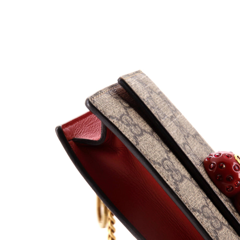 Gucci Cherries Wallet On Chain Gg Coated