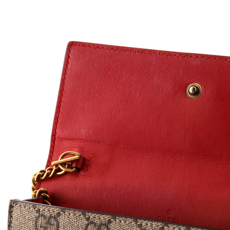 Gucci Cherries Wallet On Chain Gg Coated