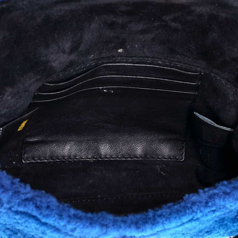 Fendi Be Baguette Flap Bag Shearling