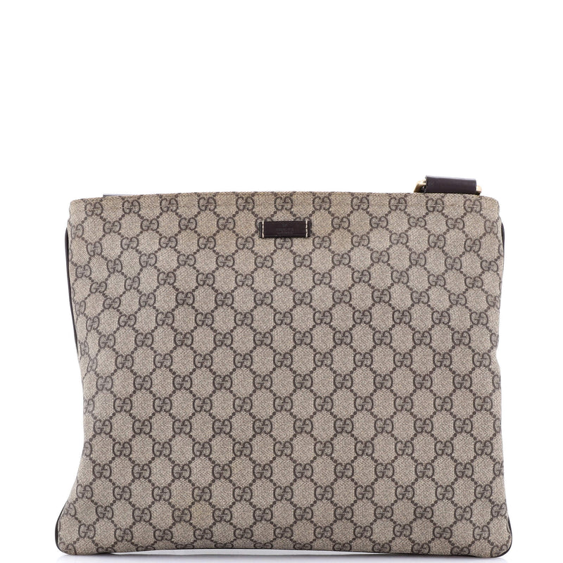 Gucci Zip Top Messenger Bag Gg Coated