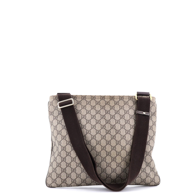 Gucci Zip Top Messenger Bag Gg Coated
