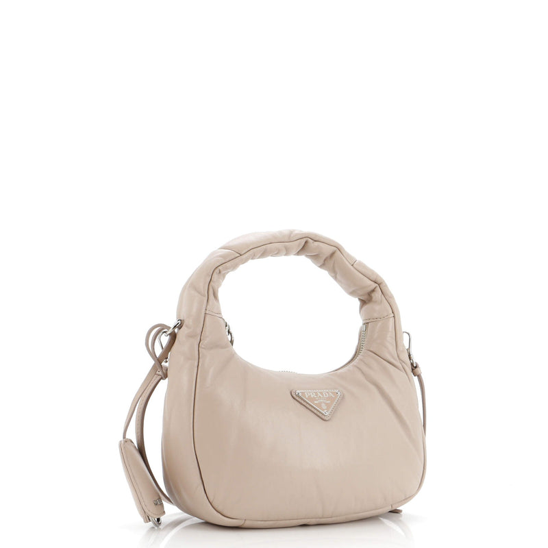 Prada Padded Hobo Leather Mini