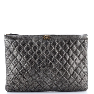 Chanel Boy O Case Clutch Quilted