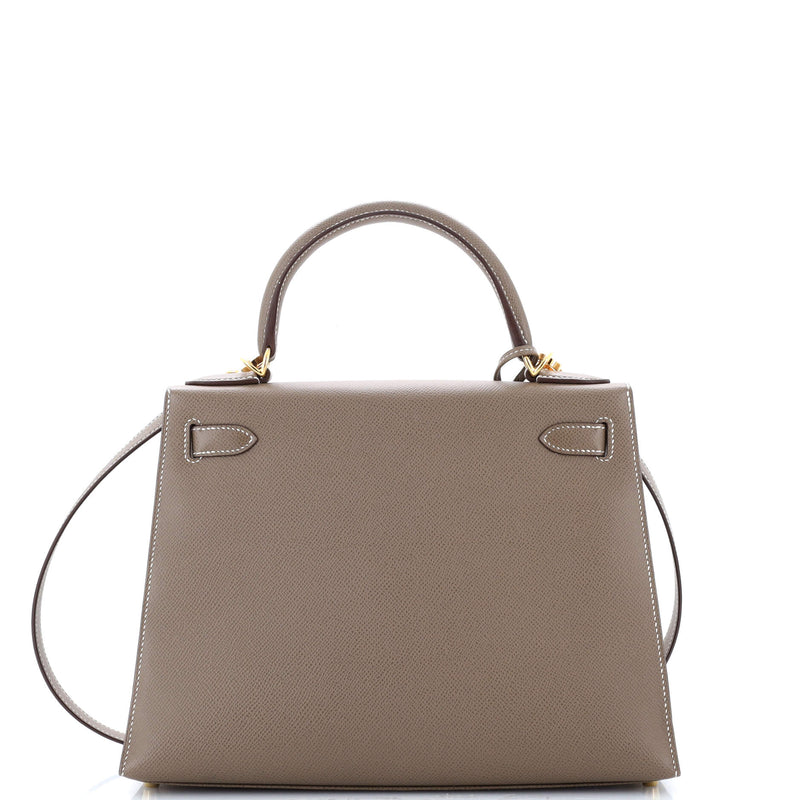 Hermes Kelly Handbag Grey Epsom With